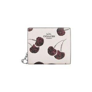 NWT Retail $198 Coach Cherry Print Snap Wallet – Smooth Leather